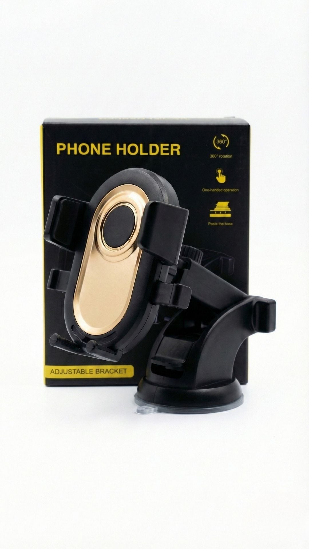 Laloven Luxury Edition: Siyah & Gold Detaylı Vip Araç Telefon Tutucu