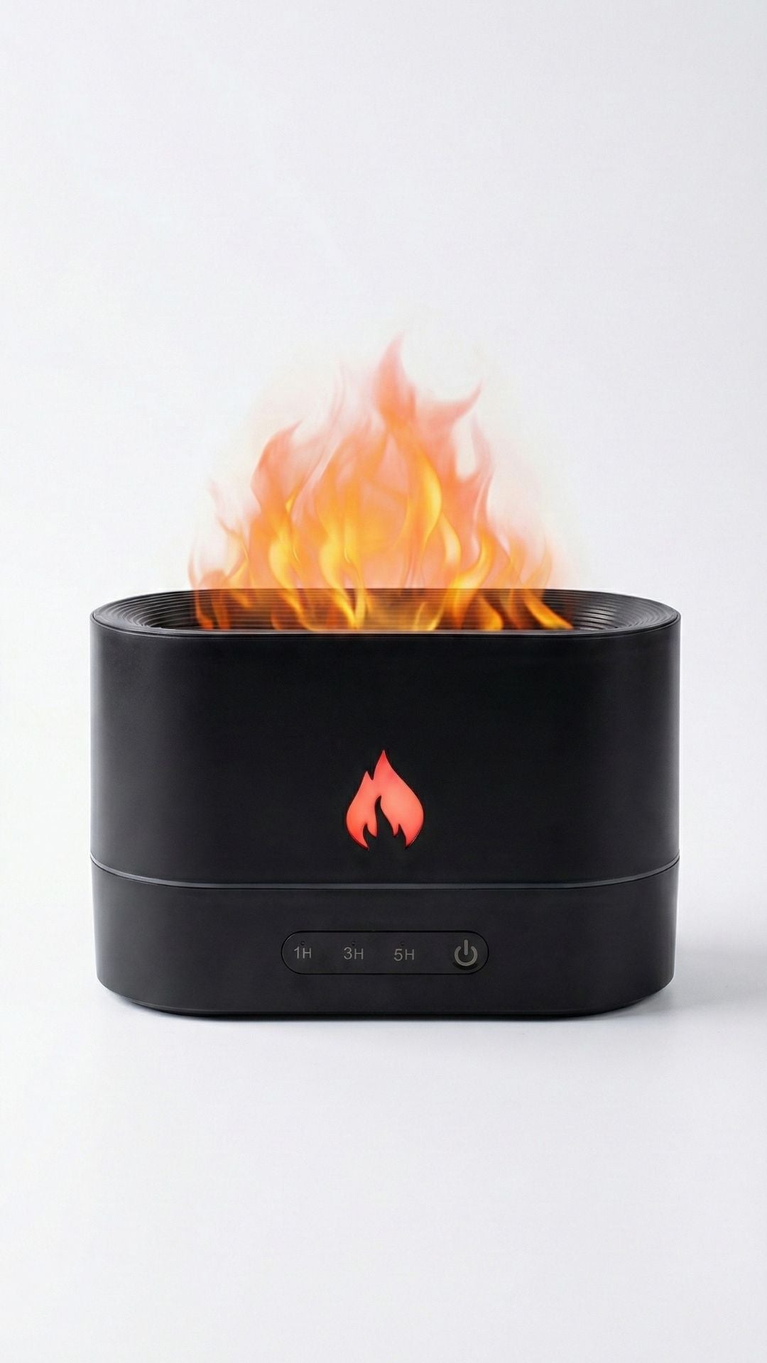 Laloven Fireplace: Hologram Ateş Efektli Siyah Şömine Difüzör