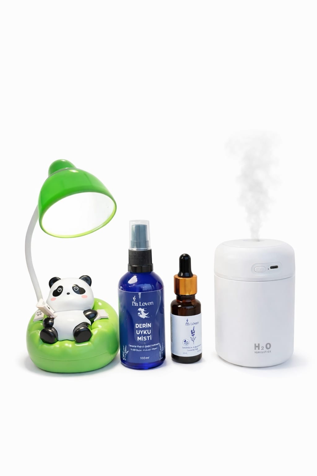 La Loven "Panda's Dream" Uyku ve Huzur Seti: Gece Lambası & Aromaterapi