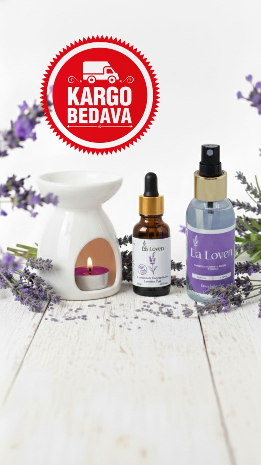 La Loven Lavanta Ritüel Seti (Beyaz Buhurdanlık)