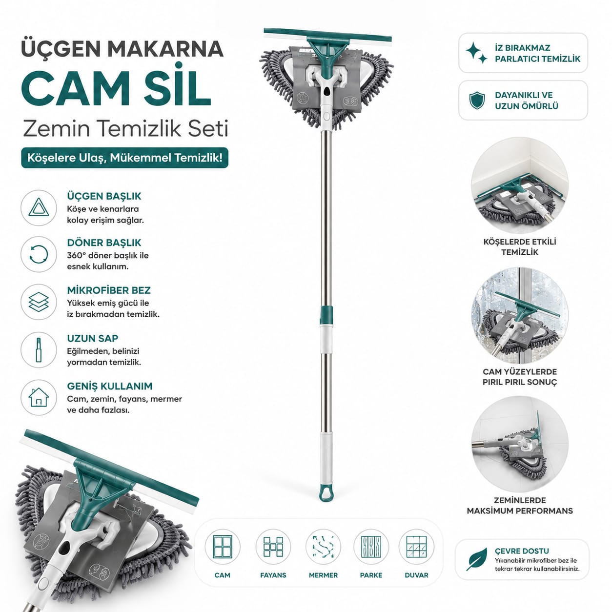 Üçgen Makarna Camsil – Zor Noktalara Kolay Erişim!