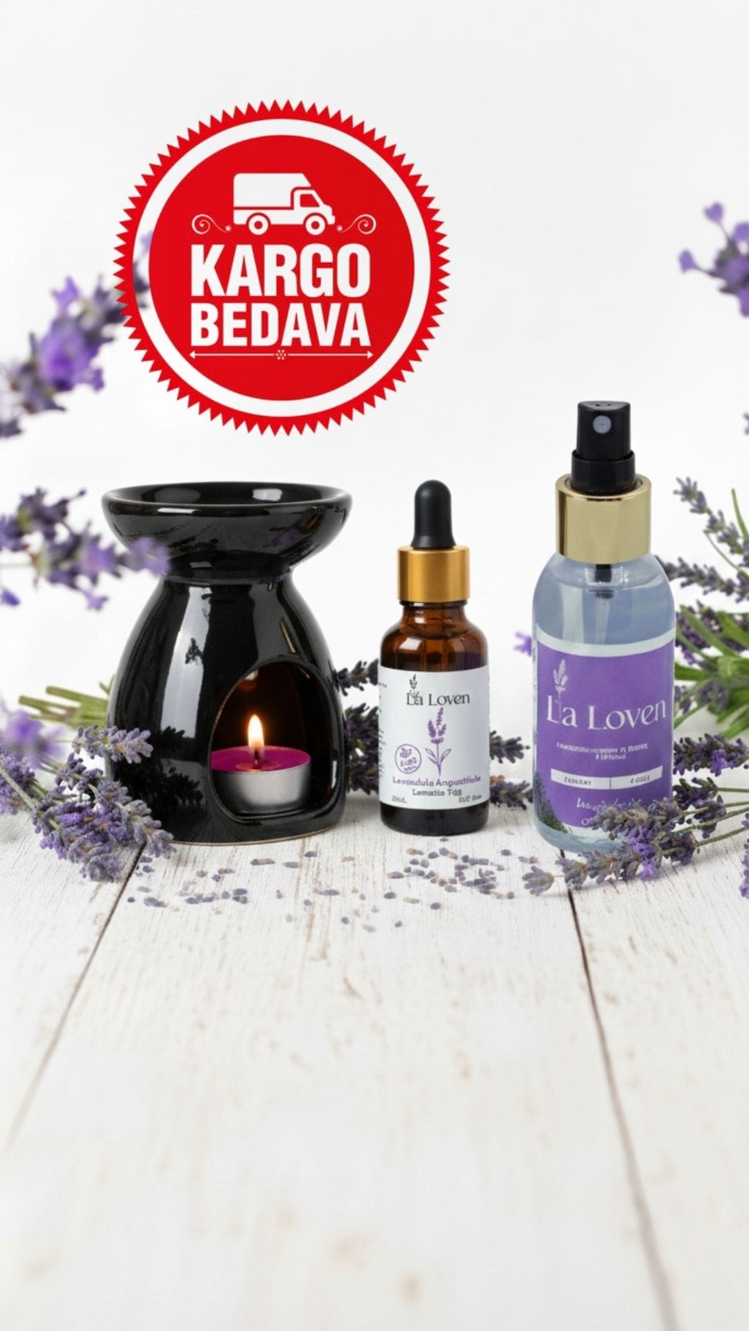 La Loven Lavanta Ritüel Seti (Siyah Buhurdanlık)