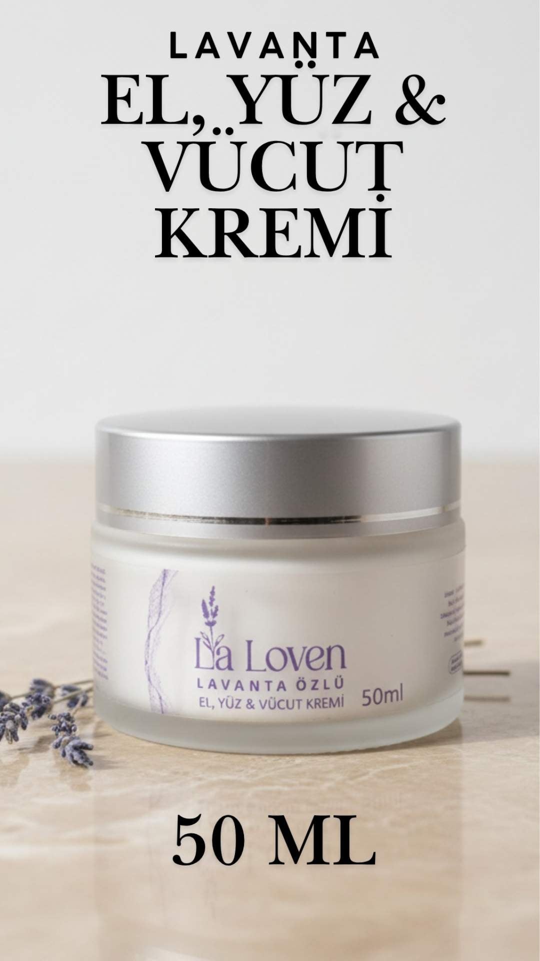 Lavanta El,Yüz ve Vücut Kremi 50ml