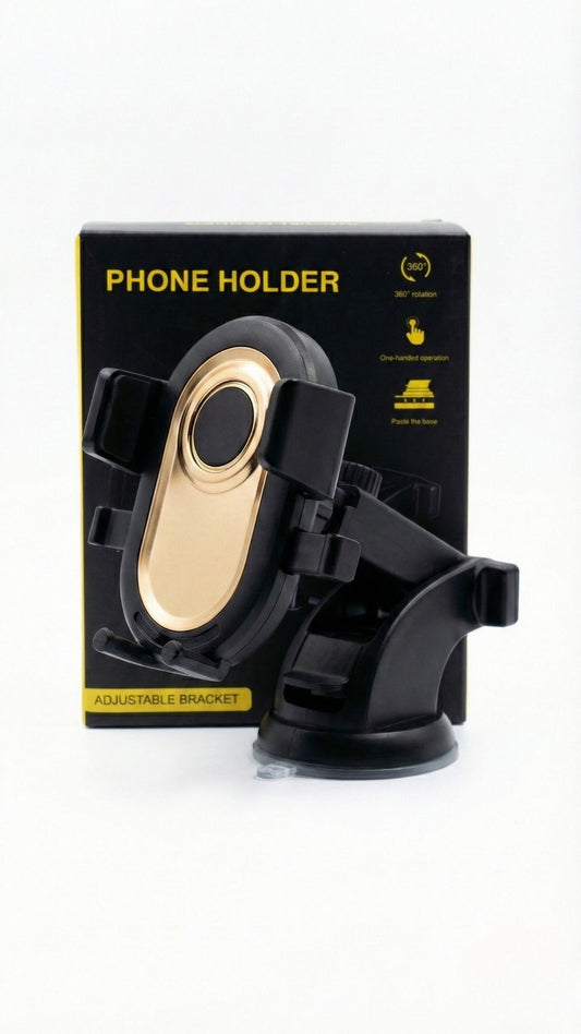 Laloven Luxury Edition: Siyah & Gold Detaylı Vip Araç Telefon Tutucu