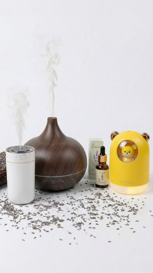 3’lü Difüzör & Lavanta Terapi Seti – Ev, Araç ve Çocuk Odası Özel Paketi