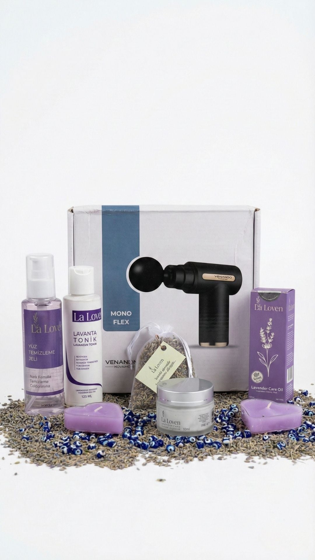 Romantik Spa ve Cilt Bakım Hediye Seti | Yüz Temizleme, Masaj ve Terapi Paketi (5 Parça)