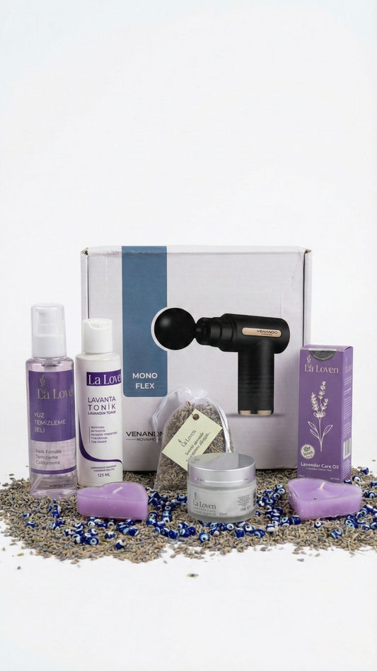 Romantik Spa ve Cilt Bakım Hediye Seti | Yüz Temizleme, Masaj ve Terapi Paketi (5 Parça)