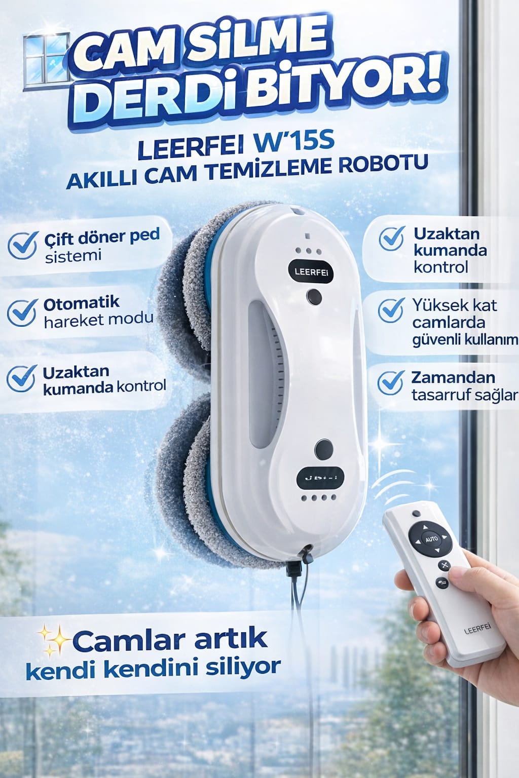 Akıllı Cam Temizleme Robotu