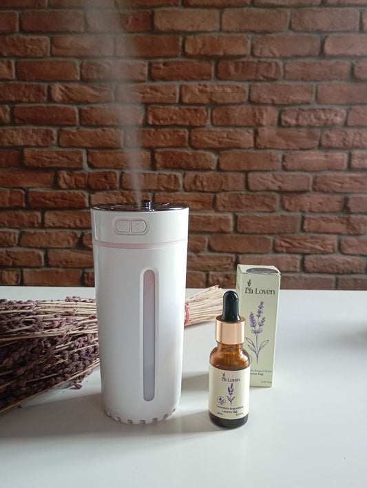 Araç İçi Difüzör & Saf Lavanta Yağı Seti (Yolculukta Huzur)