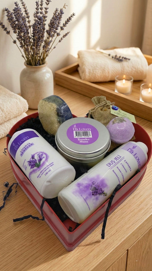 Köpük Bahçesi Banyo Seti – Duş Jeli + Şampuan + Sabun + Banyo Bombası + Koku Kesesi