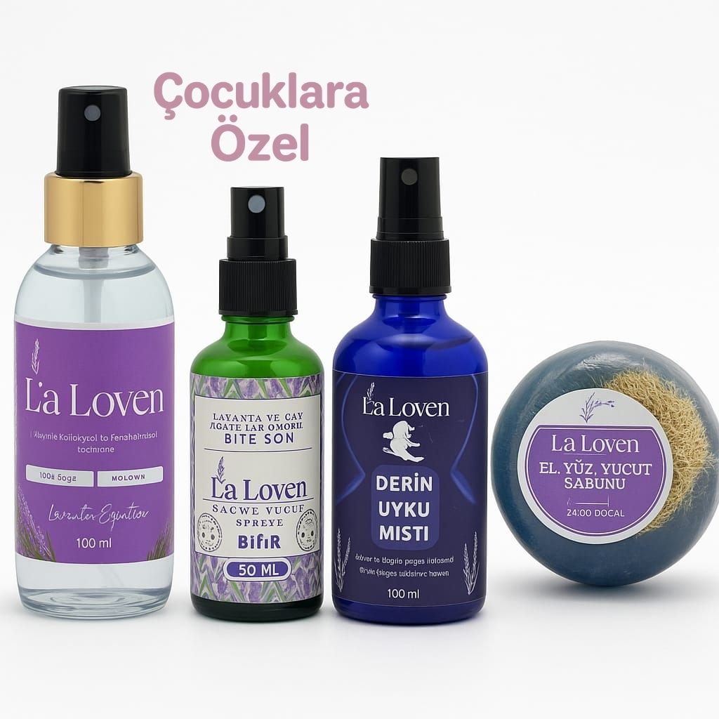 Çocuk Bakım Seti 2 - Lavanta & Bitki Özlü Derin Uyku, Koruma ve Temizlik Serisi