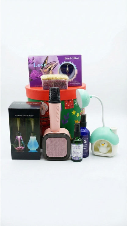 Mega Çocuk Eğlence & Bakım Seti (Karaoke, RGB Işık ve İnci Kolye Sürprizi)