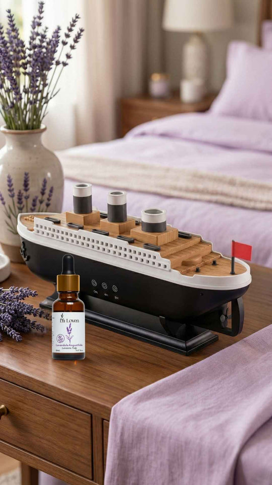Gemi Dekorunda Difüzör & Lavanta Yağı Seti (Deniz ve Huzur Teması)