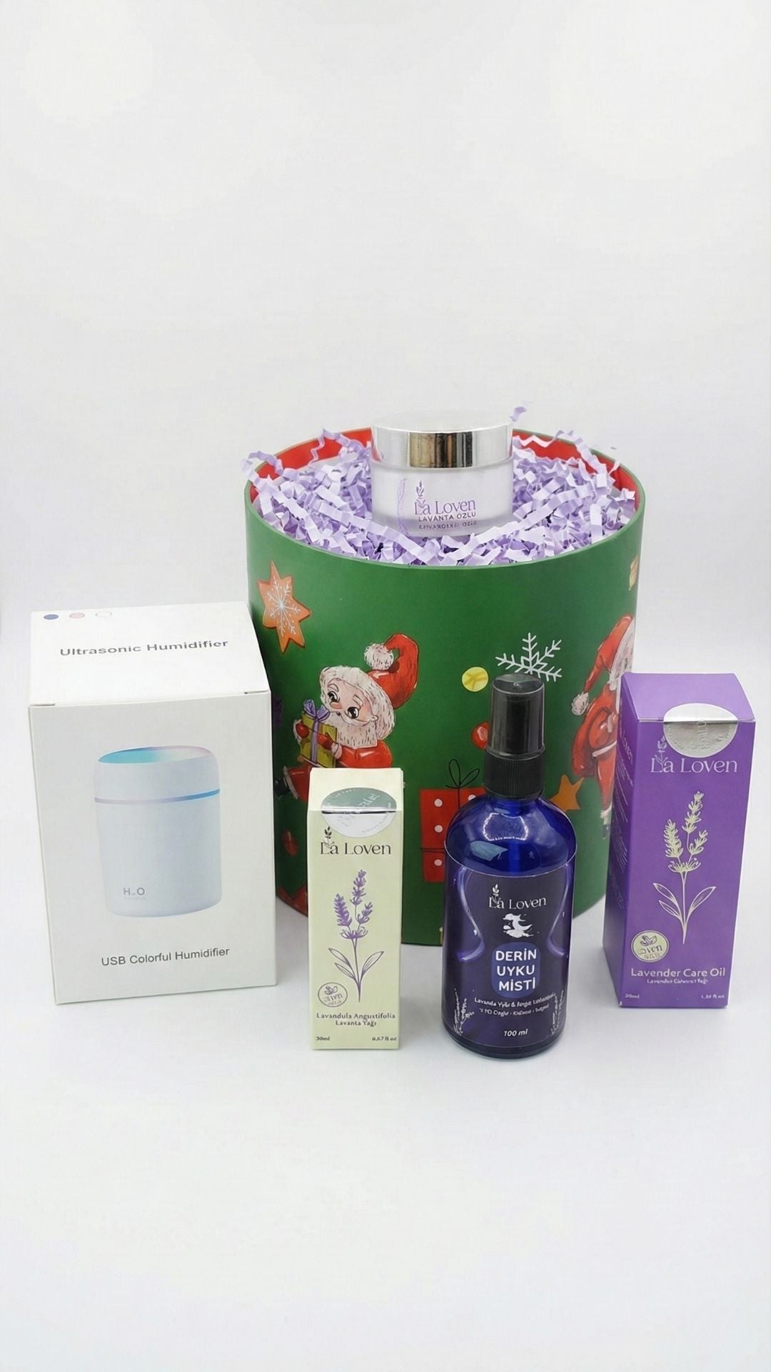 Beyaz Lavanta Uyku ve Bakım Seti (Difüzör, Misti ve Nemlendirici Üçlüsü)