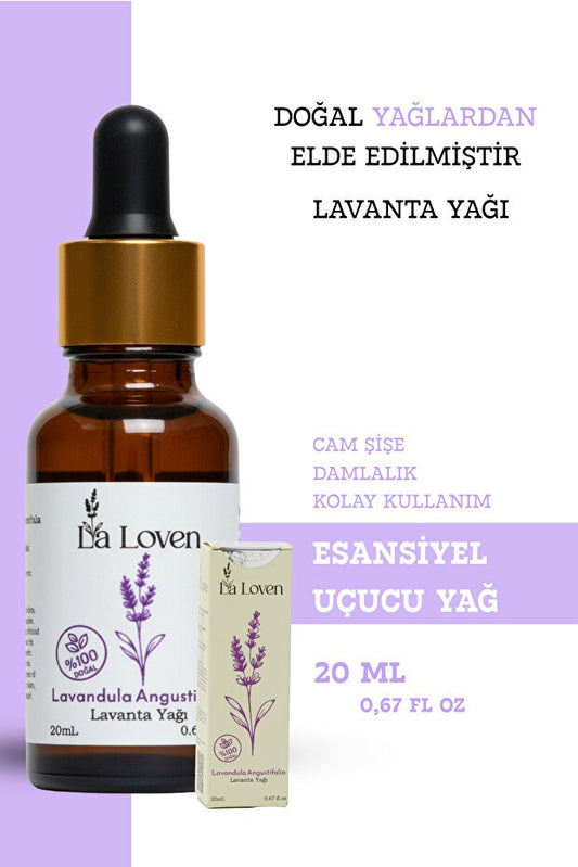 %100 Doğal ve Saf Lavanta Yağı 20 ml