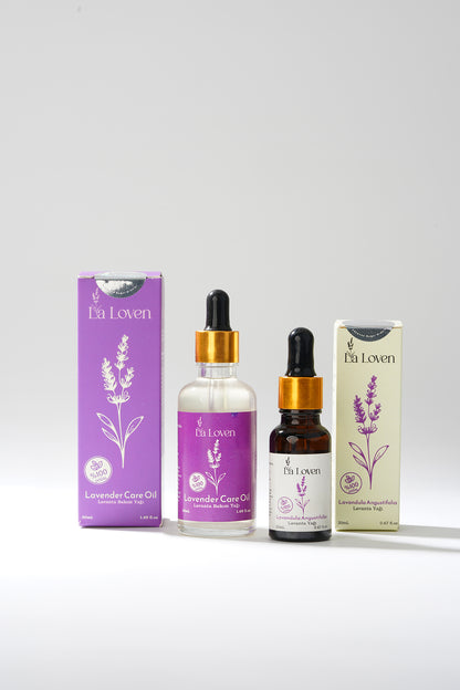 Lavanta Yağı İkilisi | Saf Lavanta Yağı 20 ml ve Lavanta Bakım Yağı 50 ml
