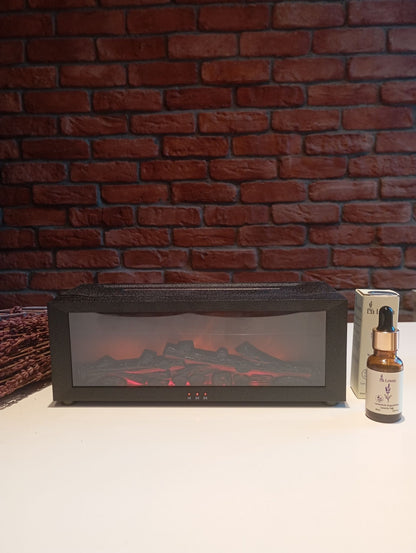 Odun Şömine Difüzör & Lavanta Yağı Seti (Rustik Ateş Hologramı)