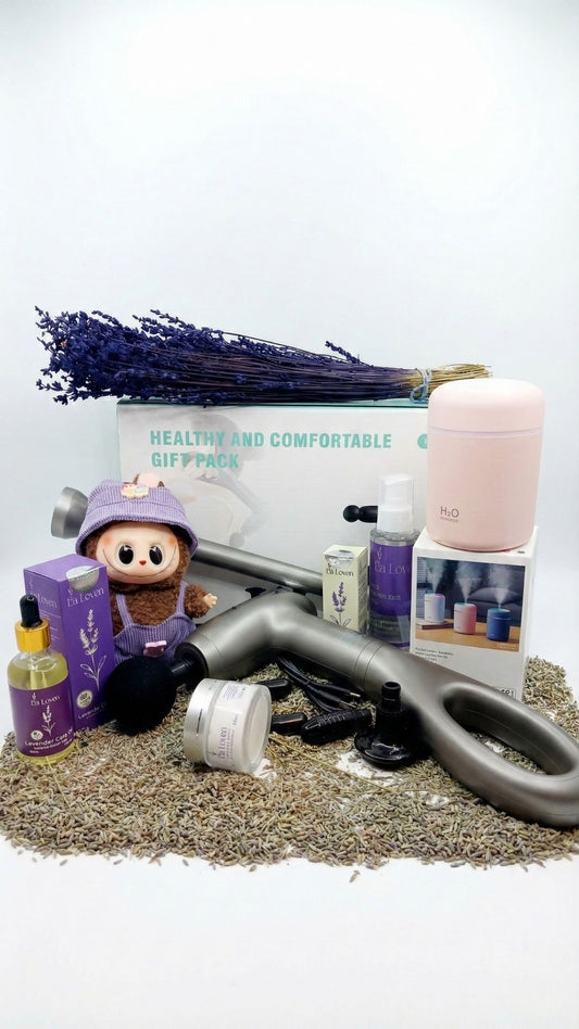 Trend & Spa Mega Seti (Labubu Bebek, Masaj Aleti ve Lavanta Terapisi)