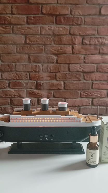 Gemi Dekorunda Difüzör & Lavanta Yağı Seti (Deniz ve Huzur Teması)