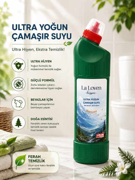 Ultra Yoğun Çamaşır Suyu 750 ML – Güçlü Hijyen ve Etkili Temizlik