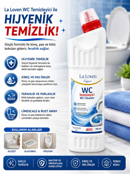 WC Temizleyici 750 ML – Güçlü Hijyen ve Etkili Temizlik