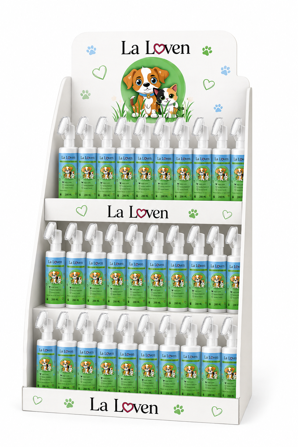 LALOVEN KEDİ & KÖPEK PATİ TEMİZLEME ÜRÜNÜ + ÖZEL STANT 💚🐾