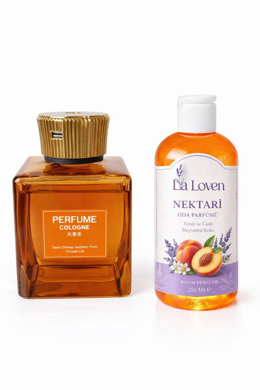 Nektari Difüzör & Premium Cam Şişe Oda Parfümü Seti (250 ml)