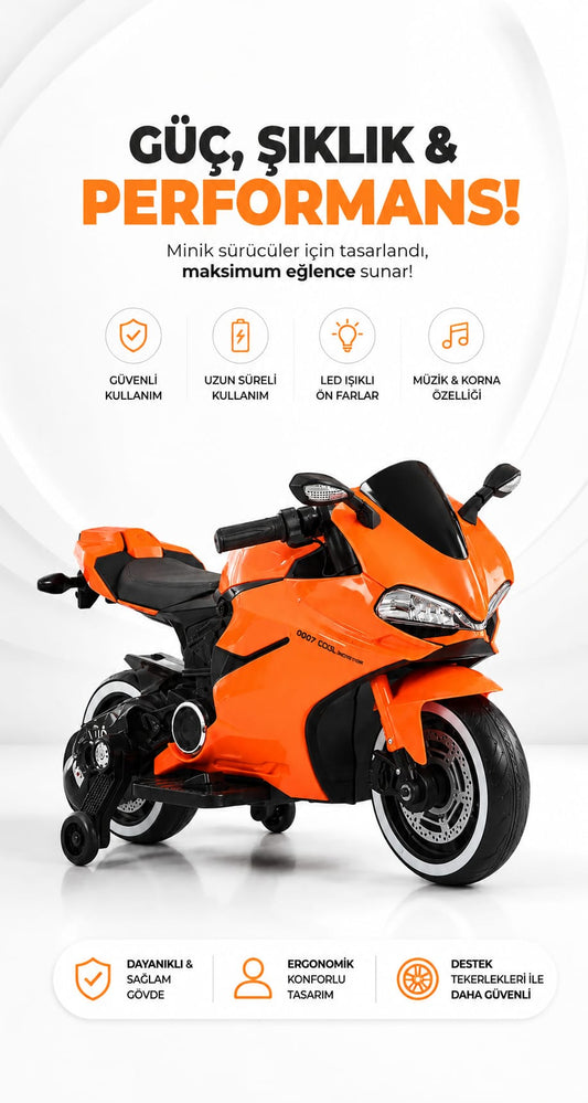 Turuncu Akülü Çocuk Motoru