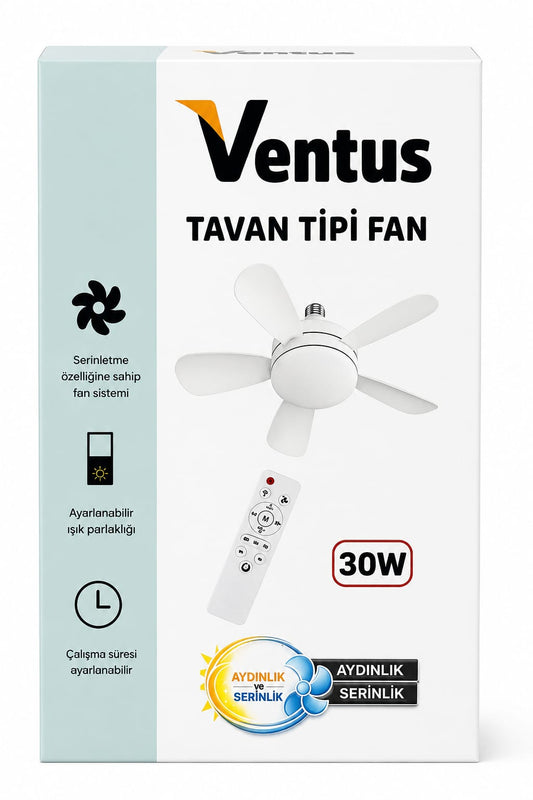 Ventus Tavan Tipi Fan 30W – Sessiz ve Etkili Serinlik