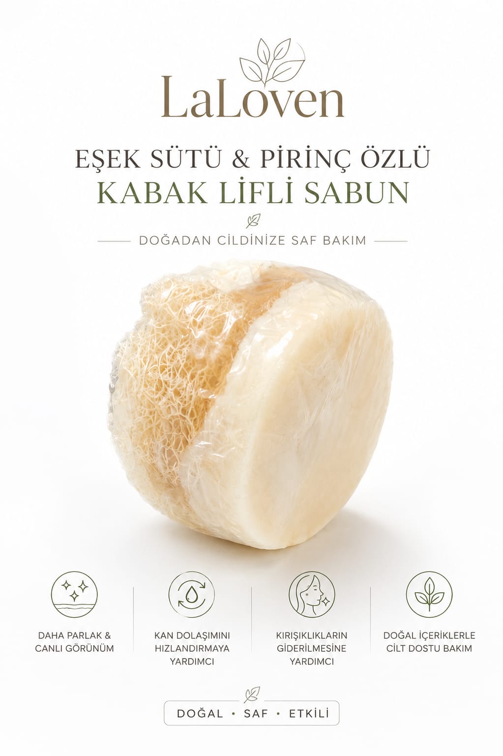 Eşek Sütü & Pirinç Özlü Sabun – Aydınlık ve Pürüzsüz Görünüm