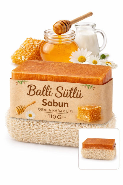 Ballı Sütlü Kabak Lifli Doğal Sabun
