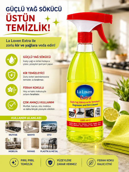 Ekstra Güçlü Yağ Sökücü & Kir Temizleyici 1 LT – Zorlu Kirlere Karşı Maksimum Güç
